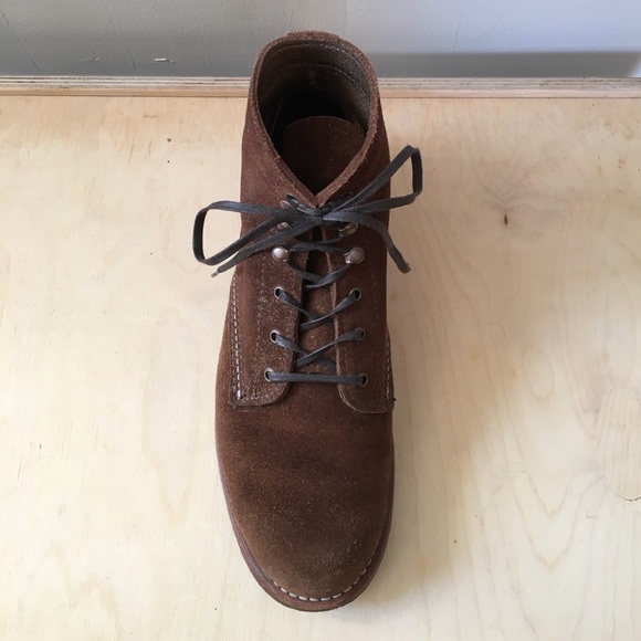 wolverine 1000 mile brown and gold suede lace up boots - size US 7.5 - Picture 3 of 10